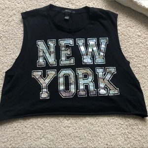 New York Cropped Tank Top
